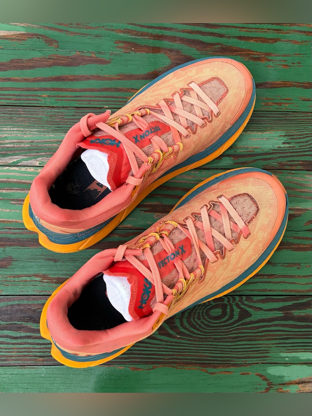 Hoka One One Womens Tecton X 1123162 CBCRL Orange Running Shoes Sneakers 8.5 B